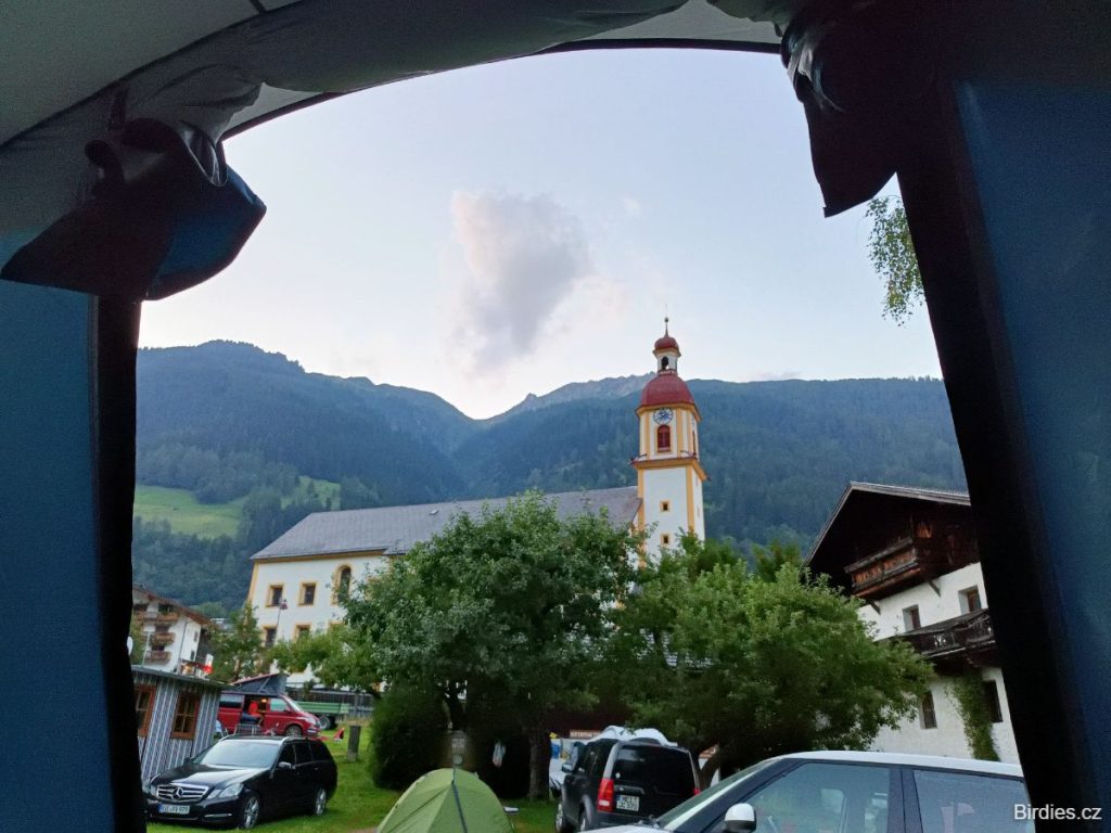 Camping Stubai - pohled ze stanu