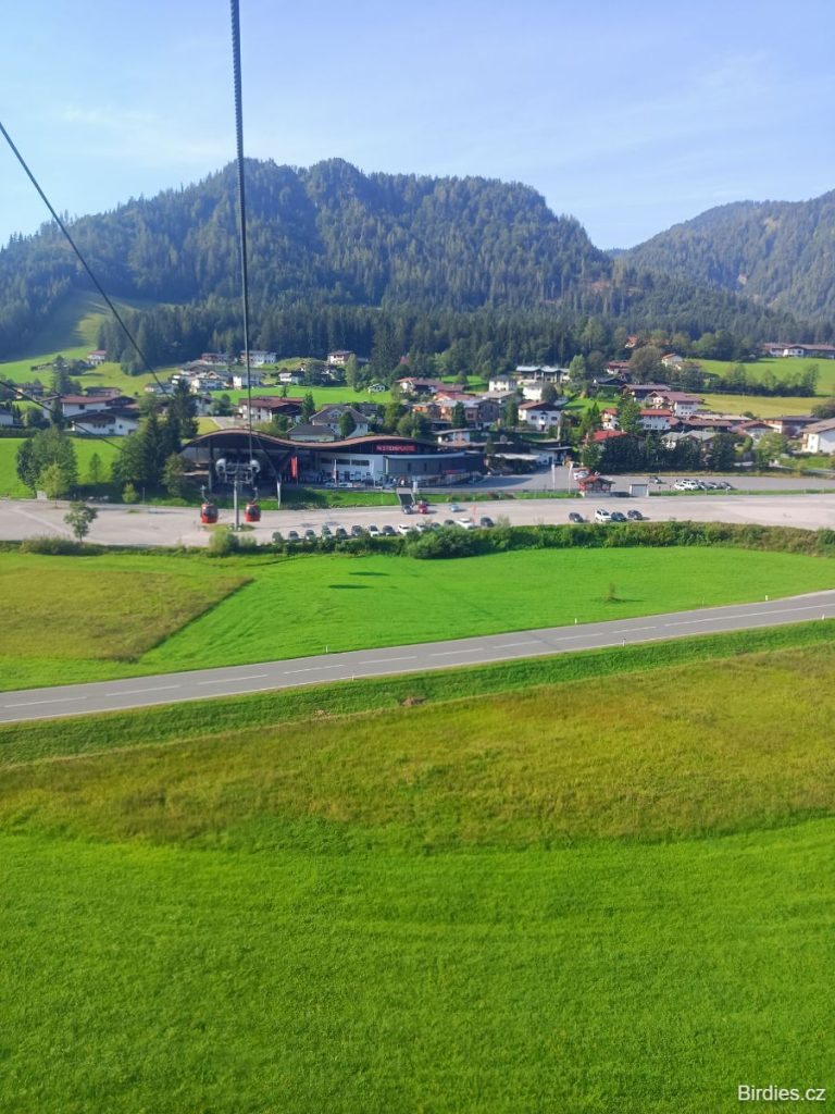 Výhled z lanovky na Steinplatte
